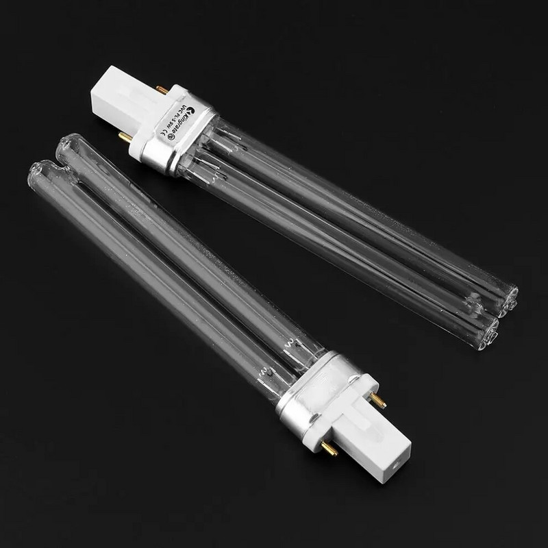 2db UV-9W 5W 7W 11W ultraibolya lámpa UVC 254nm víz levegő fertőtlenítő tisztító sterilizáló 9W H-alakú cső csíraölőhöz