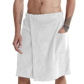 YOMDID Ανδρική μαλακή πετσέτα μπάνιου που φοριέται με μπουρνούζια τσέπης Σάουνα ντους Γυμναστήριο Κολύμβηση Holiday Spa Πετσέτα παραλίας Toalla De Playa