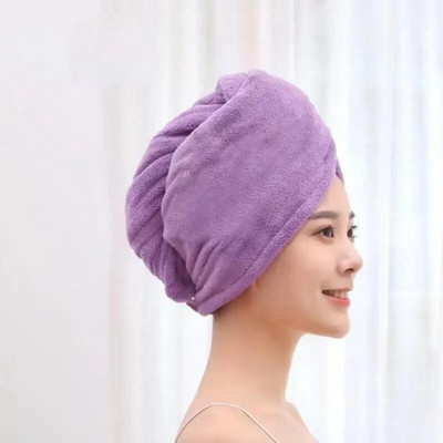 Γυναικεία πετσέτα μαλλιών Μικροϊνών για κορίτσια ντους Καπέλα μπάνιου με στεγνό καπάκι μπάνιου Απαλό στέγνωμα για Lady Turban Twist Head Wrap
