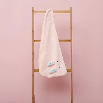 Κορίτσι Super Absorption Turban Πετσέτα μαλλιών Quick Dry Cartoon Koala Pink Microfiber Πετσέτες μαλλιών πετσέτες μπάνιου