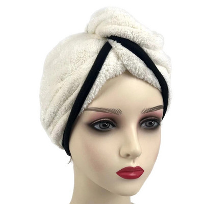 Visokokvalitetni turban za kosu od gustog koraljnog flisa od mikrovlakana pogodan za sušenje duge kose