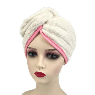 Visokokvalitetni turban za kosu od gustog koraljnog flisa od mikrovlakana pogodan za sušenje duge kose