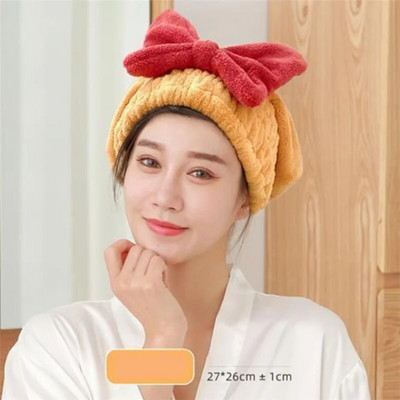 Χαριτωμένο Sweet Sweet Bowknot Καπάκι μαλλιών Γρήγορη στέγνωμα Μικροϊνών Πετσέτες Σκουπίσματος Περιτύλιγμα μακριά μαλλιά Turban Miraculous Sauna Απορροφητικές πετσέτες