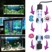 110V/220V Acvariu Submersibil Lumină UV Lampă cu ultraviolete rezistentă la apă Sterilizator Iaz rezervor de pește Lampă de curățare germicidă
