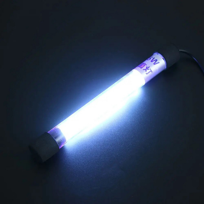 110 V / 220 V akvariumo panardinama UV šviesa vandeniui atspari ultravioletinių lempų sterilizavimo tvenkinio žuvų bako baktericidinė švari lempa