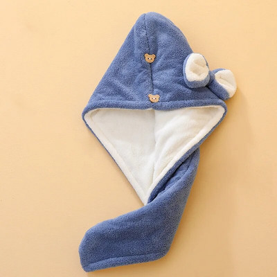 Kiiresti kuivav turbani rätik, ülimalt imav kiiresti kuivav juukserätik Bowknot mikrokiust paks juukserätik naistele või tüdrukutele