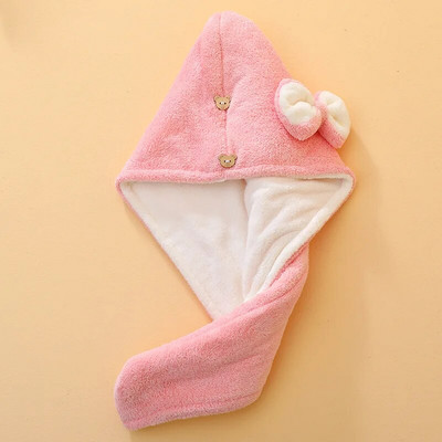 Kiiresti kuivav turbani rätik, ülimalt imav kiiresti kuivav juukserätik Bowknot mikrokiust paks juukserätik naistele või tüdrukutele