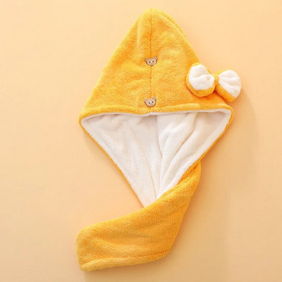 Kiiresti kuivav turbani rätik, ülimalt imav kiiresti kuivav juukserätik Bowknot mikrokiust paks juukserätik naistele või tüdrukutele