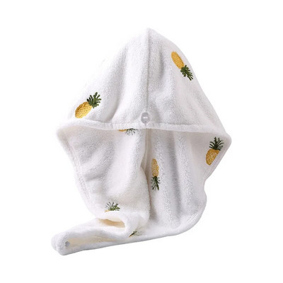 Prosop de păr uscat pentru femei Prosop cu uscare rapidă Cască de duș Pălărie super absorbantă cu turban cu nasturi pentru uscarea prosoapelor pentru păr