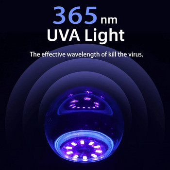 Без озон LED UVA стерилизираща лампа Крушка UV дезинфекция Бактерицидна лампа Крушка стерилна лампа E27 AC110-220V 5W 7W 365nm 5W 7W