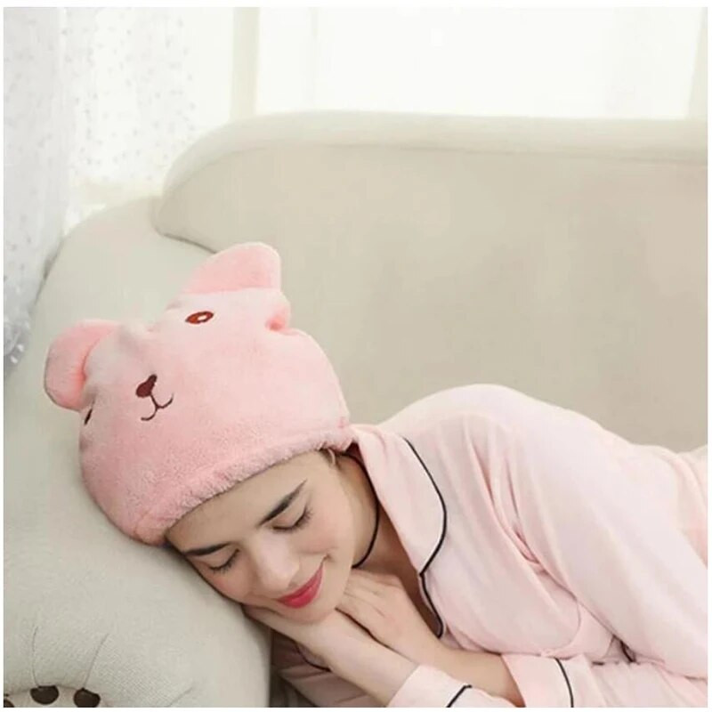 Moteriška dryžuota sausų plaukų kepurė sugerianti rankšluosčio kepurė vonios kepuraitė minkšta skarelė pastorinta suaugusiems ilgiems plaukams nuvaloma skarelė