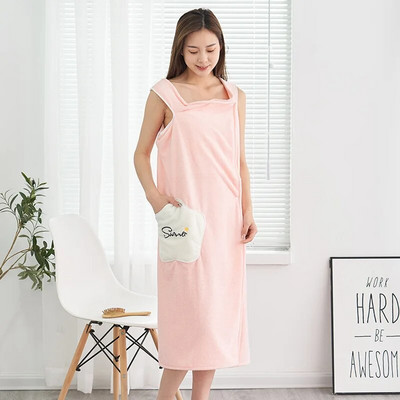 Παχύρρευστη μακριά πετσέτα μπάνιου από μικροΐνες Γυναικείες σέξι φορεμένες Quick Dry Magic Bath Beach Μπουρνούζι Μπουρνούζι Πλυντήριο παραλίας