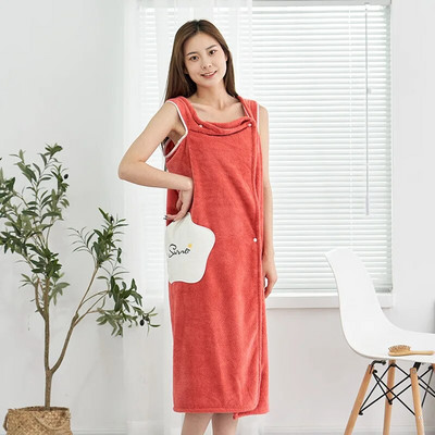 Παχύρρευστη μακριά πετσέτα μπάνιου από μικροΐνες Γυναικείες σέξι φορεμένες Quick Dry Magic Bath Beach Μπουρνούζι Μπουρνούζι Πλυντήριο παραλίας