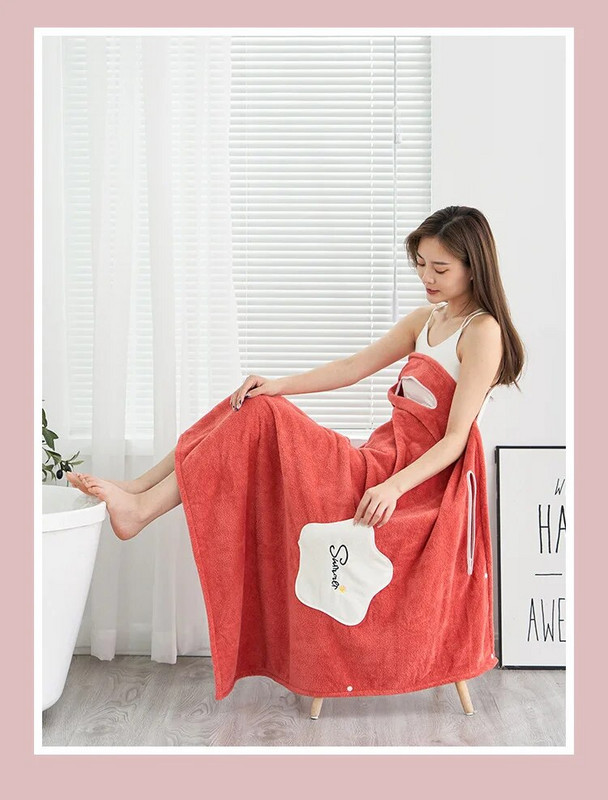 Παχύρρευστη μακριά πετσέτα μπάνιου από μικροΐνες Γυναικείες σέξι φορεμένες Quick Dry Magic Bath Beach Μπουρνούζι Μπουρνούζι Πλυντήριο παραλίας