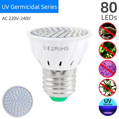 Kaguyahime UVC UV Disinfect Bulb Μικροβιοκτόνο E27 LED υπεριώδες αποστειρωτικό λαμπτήρες εσωτερικού χώρου Φώτα όζοντος για εξόντωση βακτηριακών ακάρεων
