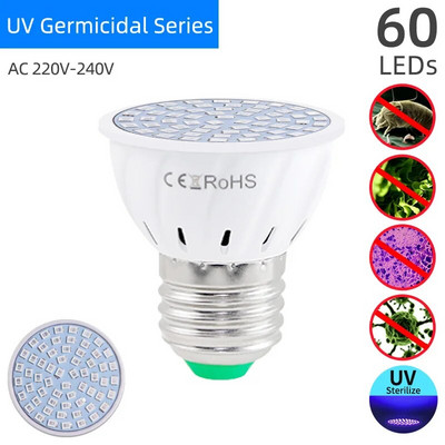 Kaguyahime UVC UV Disinfect Bulb Μικροβιοκτόνο E27 LED υπεριώδες αποστειρωτικό λαμπτήρες εσωτερικού χώρου Φώτα όζοντος για εξόντωση βακτηριακών ακάρεων