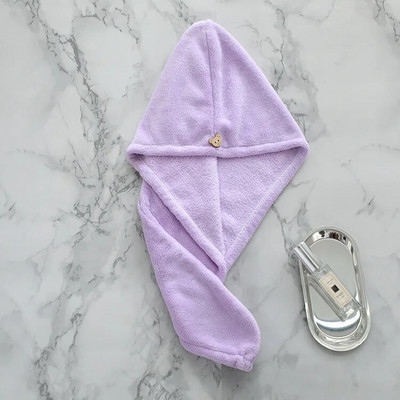 Μικροΐνες μετά το ντους Στέγνωμα μαλλιών Γυναικεία πετσέτα Quick Dry Καπέλο μαλλιών Καπέλο τουρμπάνι Κεφαλή περιτύλιγμα κεφαλής Γυναικεία εργαλεία μπάνιου για κορίτσια 1τμχ