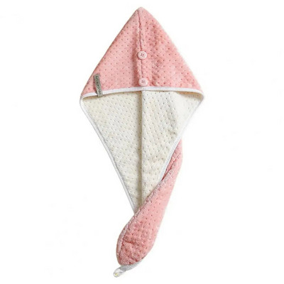 Γυναικείο καπέλο στεγνωτήρα μαλλιών Απορρόφηση νερού Καπέλα για πετσέτες μαλλιών διπλής στρώσης Παχύ κοραλλιογενές καπέλο μπάνιου Καπέλα μπάνιου για στεγνά μαλλιά