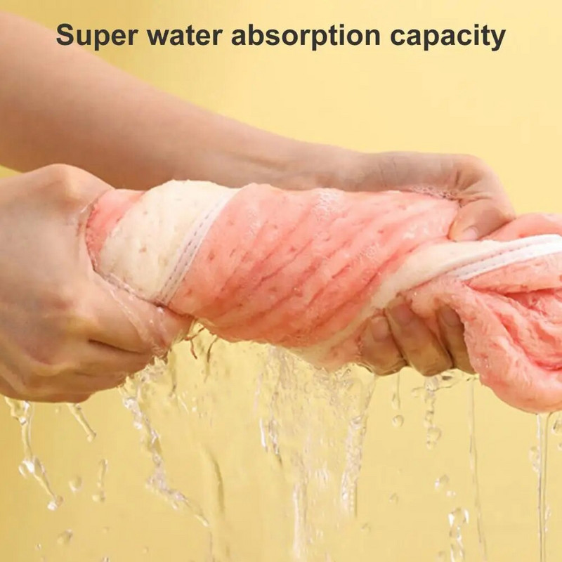 Γυναικείο καπέλο στεγνωτήρα μαλλιών Απορρόφηση νερού Καπέλα για πετσέτες μαλλιών διπλής στρώσης Παχύ κοραλλιογενές καπέλο μπάνιου Καπέλα μπάνιου για στεγνά μαλλιά