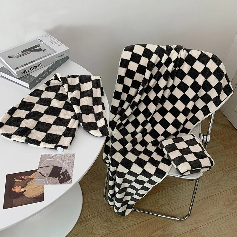Πετσέτα μπάνιου με μοτίβο σκακιέρας Μαλακές πετσέτες, φιλικές προς το δέρμα, μεγάλες πετσέτες θαλάσσης πετσέτες μπάνιου 샤워 가운