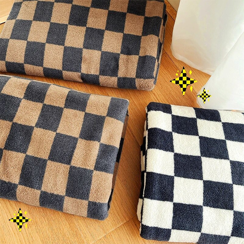 Πετσέτα μπάνιου με μοτίβο σκακιέρας Μαλακές πετσέτες, φιλικές προς το δέρμα, μεγάλες πετσέτες θαλάσσης πετσέτες μπάνιου 샤워 가운