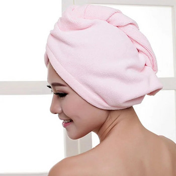 Микрофибърна обвивка за сушене на коса след душ Дамска кърпа за момичета Дамска кърпа Бързосъхнеща шапка Шапка за къпане Избърсване на косата Тюрбан Дебели кърпи за баня
