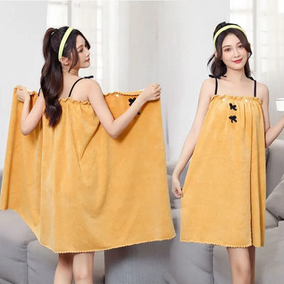 Naistele imav kantav vannirätik Pehme Mirkofiibrist ujumiskäterätik Sauna Duširätik Supenderid Öösärk kleit