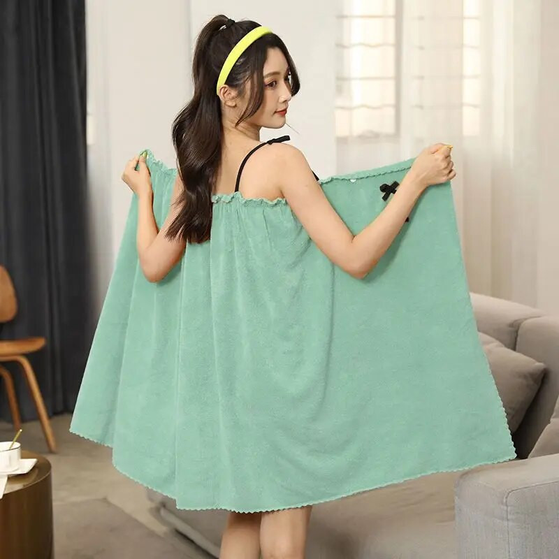 Naistele imav kantav vannirätik Pehme Mirkofiibrist ujumiskäterätik Sauna Duširätik Supenderid Öösärk kleit