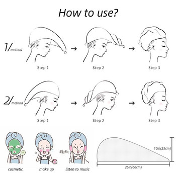 Cartoon Adroable Dinosaur Microfiber Dry Hair Πετσέτα Γρήγορου Στεγνώματος Απορροφητική κεφαλή ντους Εργαλεία μπάνιου