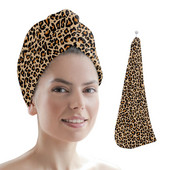 Imprimare leopard Artă ghepard Căciulă de prosop de păr cu uscare rapidă Căciulă de uscare a părului pentru fete Căciulă de baie Prosop din microfibră Căciulă de uscare a părului