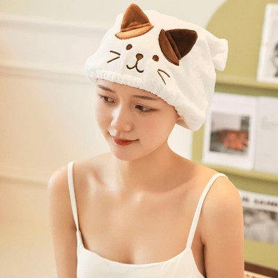 1 bucată cutie de prosop de păr anti încrețit prosop de păr înveliș pentru femei pentru adulți, absorbant, cu uscare rapidă, baie, duș mai gros, șapcă lungă și ondulată uscată
