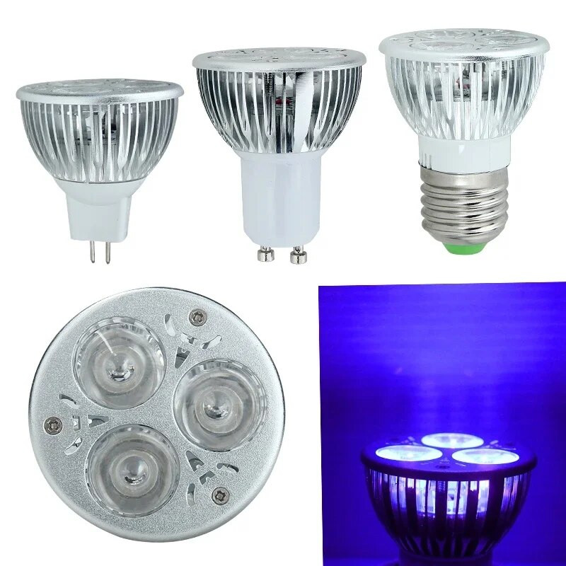 3W LED ultraviolettvalgustid E27/GU10/MR16 UV kontrollraha Pirn Lamp romantiline atmosfäär Cash Medicali luminofooraine jaoks