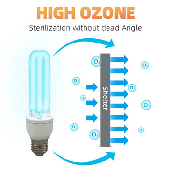 253.7nm висок озон с ултравиолетова стерилизираща лампа E27 UVC дезинфекционни крушки AC220-240V 15W UV-C крушка за всекидневна