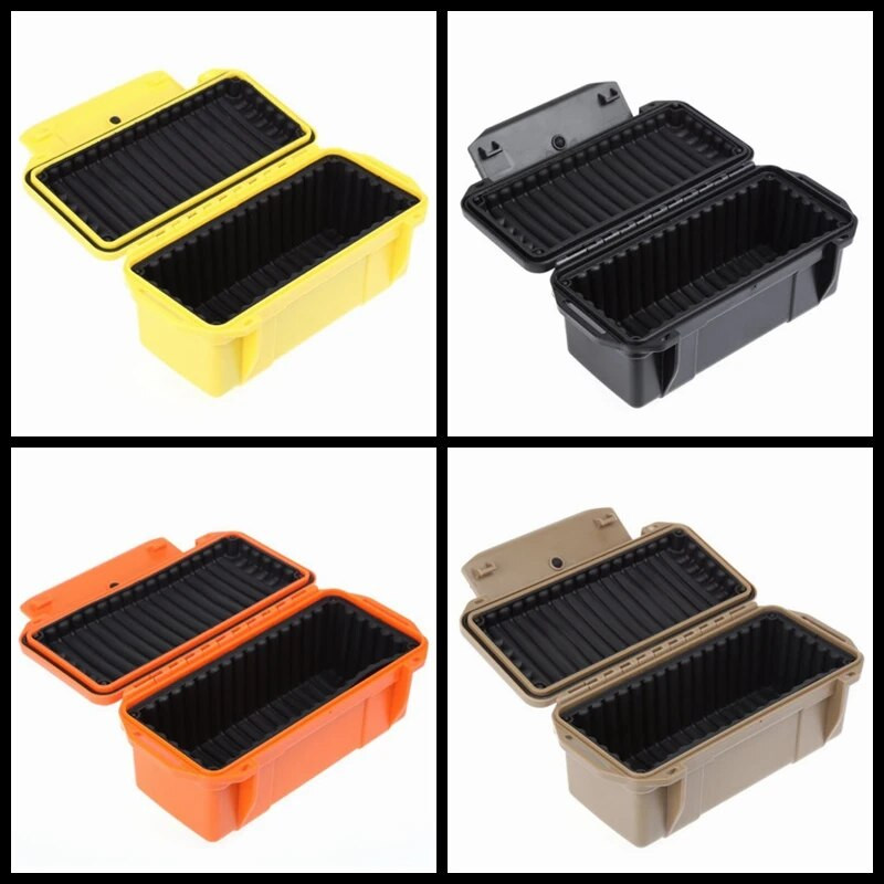 Πολύχρωμα αντικραδασμικά αδιάβροχα κουτιά εξωτερικού χώρου Survival Αεροστεγής θήκη Θήκη αποθήκευσης Σπίρτα Εργαλεία Ταξιδιωτικά Σφραγισμένα δοχεία