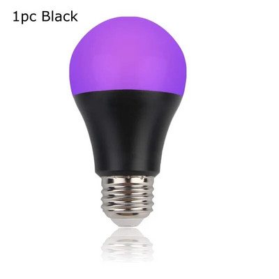 1 τμχ E27 Led UV Lamp Blacklight UVA Level AC85-265V 9W Bulbs UVA Level 395-400nm Glow in The Dark Blacklight Party Paint Body