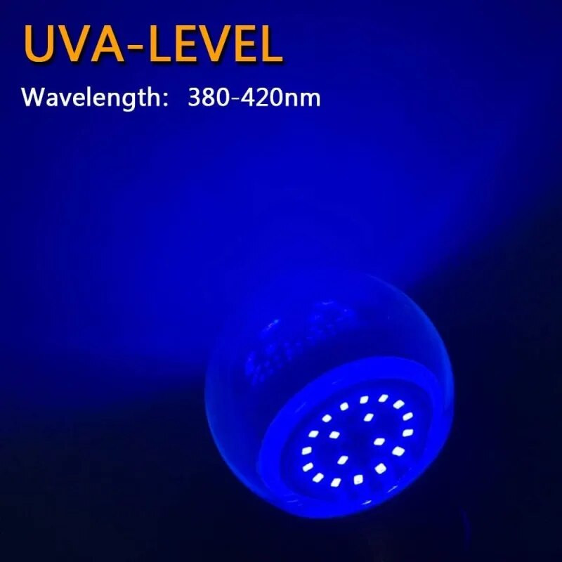 1vnt E27 Led UV lempa Blacklight UVA lygis AC85-265V 9W lemputės UVA lygis 395-400nm švyti tamsoje Blacklight Party Body Paint