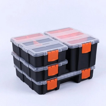Комплекти органайзери за кутия за инструменти, органайзери за хардуер и части, кутии за малки части с отделения, гъвкава и издръжлива кутия за инструменти за съхранение