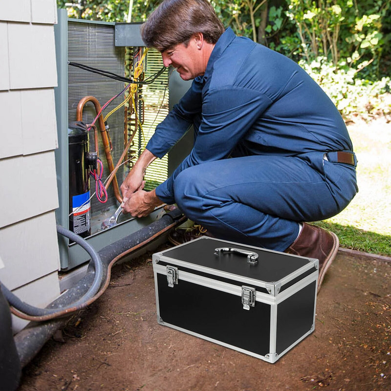 Θήκη μεταφοράς τσάντας Εργαλεία χαρτοφύλακα Θήκη κράμα πλαστική αποθήκευση πολλαπλών λειτουργιών Εργαλειοθήκη αλουμινίου Αδιάβροχες κάμερες Εξοπλισμός