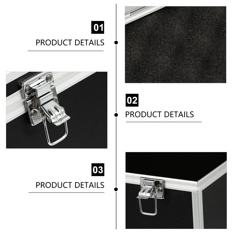 Θήκη μεταφοράς τσάντας Εργαλεία χαρτοφύλακα Θήκη κράμα πλαστική αποθήκευση πολλαπλών λειτουργιών Εργαλειοθήκη αλουμινίου Αδιάβροχες κάμερες Εξοπλισμός