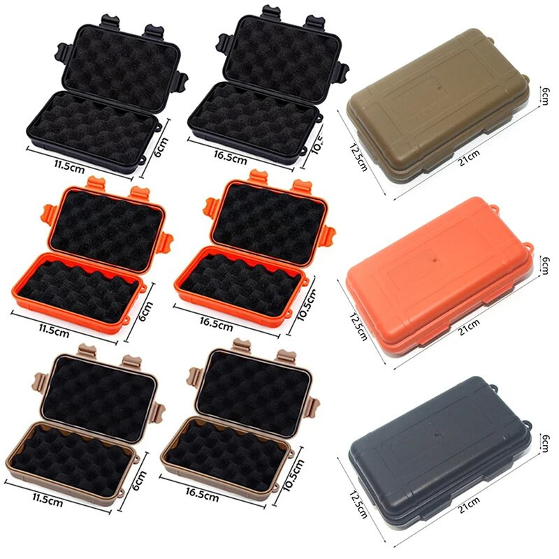 Outdoor Survival Sealed Box Αντικραδασμικά αδιάβροχα κιβώτια αεροστεγής θήκη επιβίωσης Εργαλεία ψαρέματος δοχείο