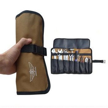 Oxford Cloth Roll Φορητή τσάντα πουγκί Εργαλείο κλειδί Πτυσσόμενο κλειδί Σφυρί Camping Pocket Tool Storage Bag Toolkit with 8 τσέπες