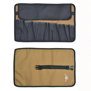 Oxford Cloth Roll Φορητή τσάντα πουγκί Εργαλείο κλειδί Πτυσσόμενο κλειδί Σφυρί Camping Pocket Tool Storage Bag Toolkit with 8 τσέπες
