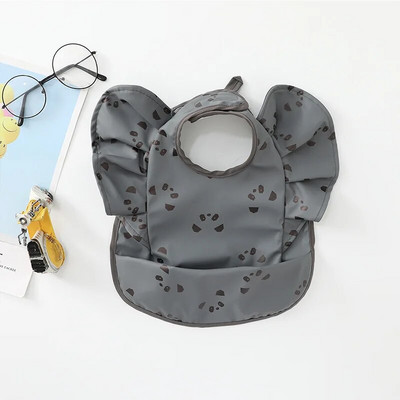 Σαλιάρες φαγητού για παιδιά PU Αδιάβροχη παιδική ποδιά φαγητού για βρέφη Βρεφικά πράγματα Αμάνικη σαλιάρα με τσέπη για νεογέννητα μωρά