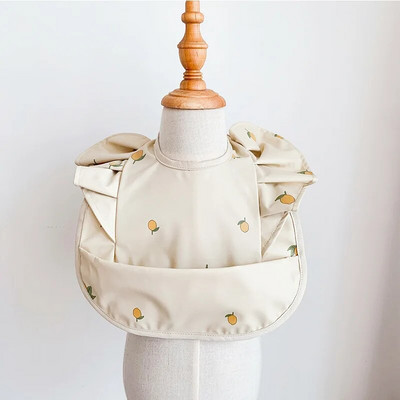 Σαλιάρες φαγητού για παιδιά PU Αδιάβροχη παιδική ποδιά φαγητού για βρέφη Βρεφικά πράγματα Αμάνικη σαλιάρα με τσέπη για νεογέννητα μωρά