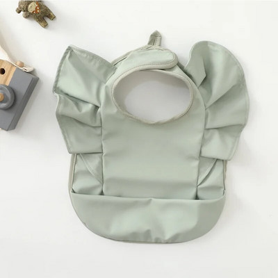 Σαλιάρες φαγητού για παιδιά PU Αδιάβροχη παιδική ποδιά φαγητού για βρέφη Βρεφικά πράγματα Αμάνικη σαλιάρα με τσέπη για νεογέννητα μωρά