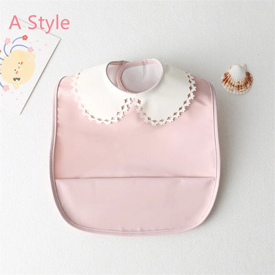 Baby Bibs INS Nordic Style Infant Boy Girl Αδιάβροχο μαλακό PU Bib Meal Proteing Πανί ρέψης με τσέπη Εύκολο καθάρισμα