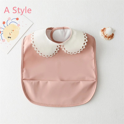 Baby Bibs INS Nordic Style Infant Boy Girl Αδιάβροχο μαλακό PU Bib Meal Proteing Πανί ρέψης με τσέπη Εύκολο καθάρισμα