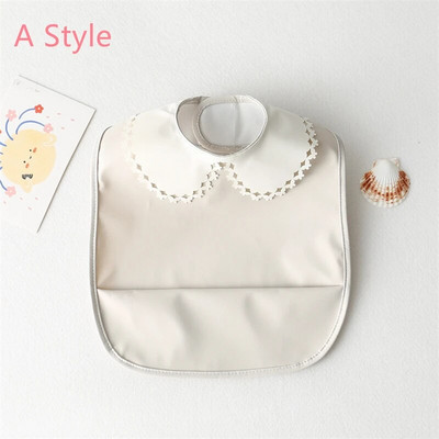 Baby Bibs INS Nordic Style Infant Boy Girl Αδιάβροχο μαλακό PU Bib Meal Proteing Πανί ρέψης με τσέπη Εύκολο καθάρισμα