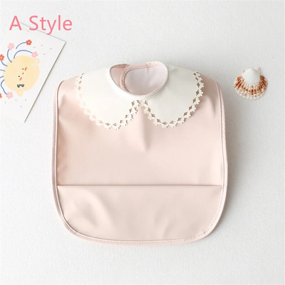 Baby Bibs INS Nordic Style Infant Boy Girl Αδιάβροχο μαλακό PU Bib Meal Proteing Πανί ρέψης με τσέπη Εύκολο καθάρισμα