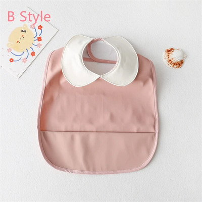 Baby Bibs INS Nordic Style Infant Boy Girl Αδιάβροχο μαλακό PU Bib Meal Proteing Πανί ρέψης με τσέπη Εύκολο καθάρισμα